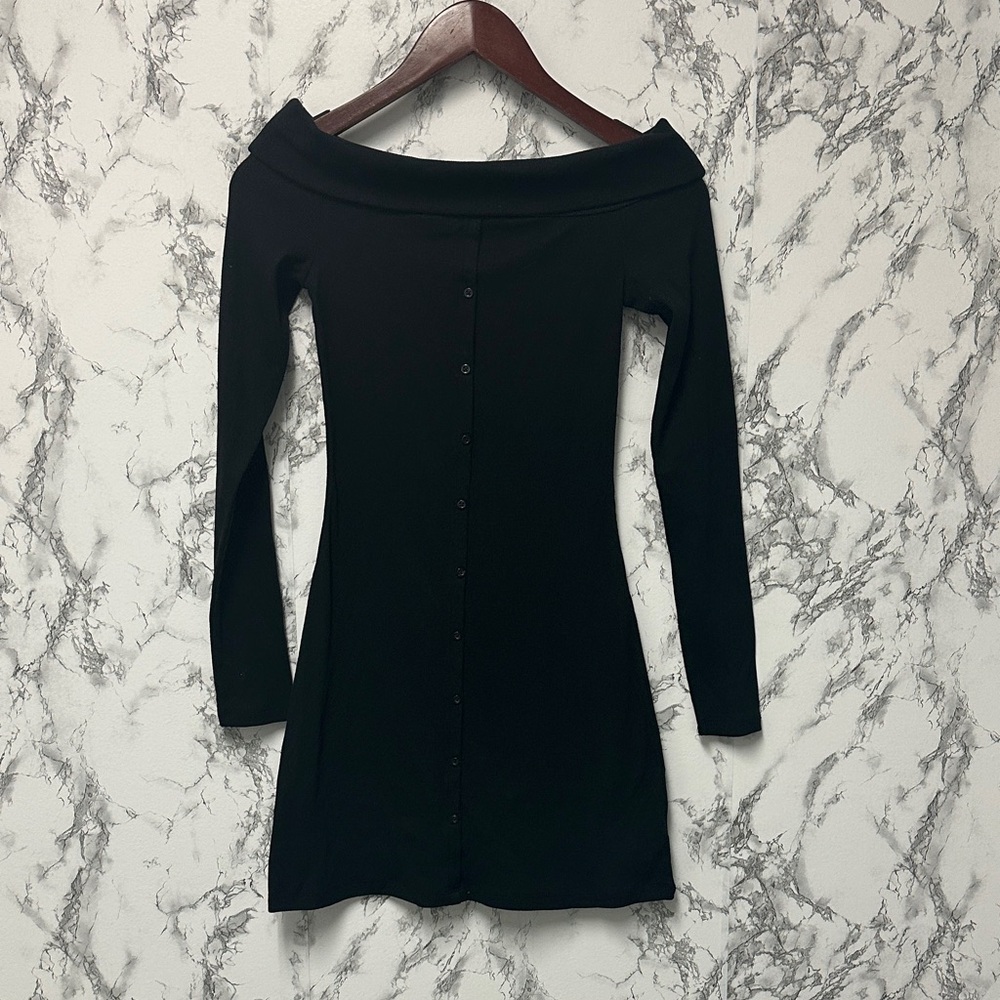 Wild Fable Women’s Black Long Sleeve Mini Bodycon Dress Size XS - Picture 2 of 12